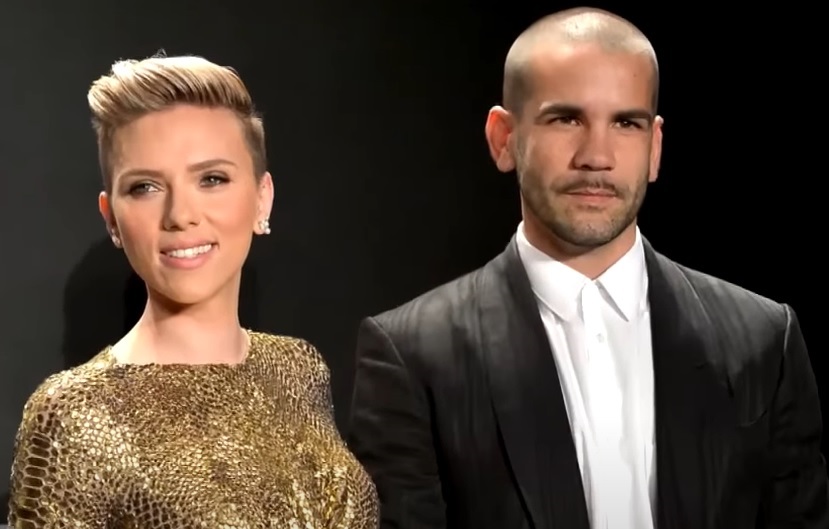 scarlett johansson, alaturi de fostul ei sot, romain dauriac