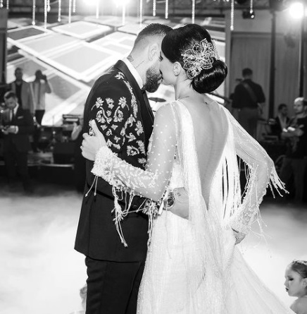 adelina pestritu sta aproape de virgil steblea, la nunta lor din 2019