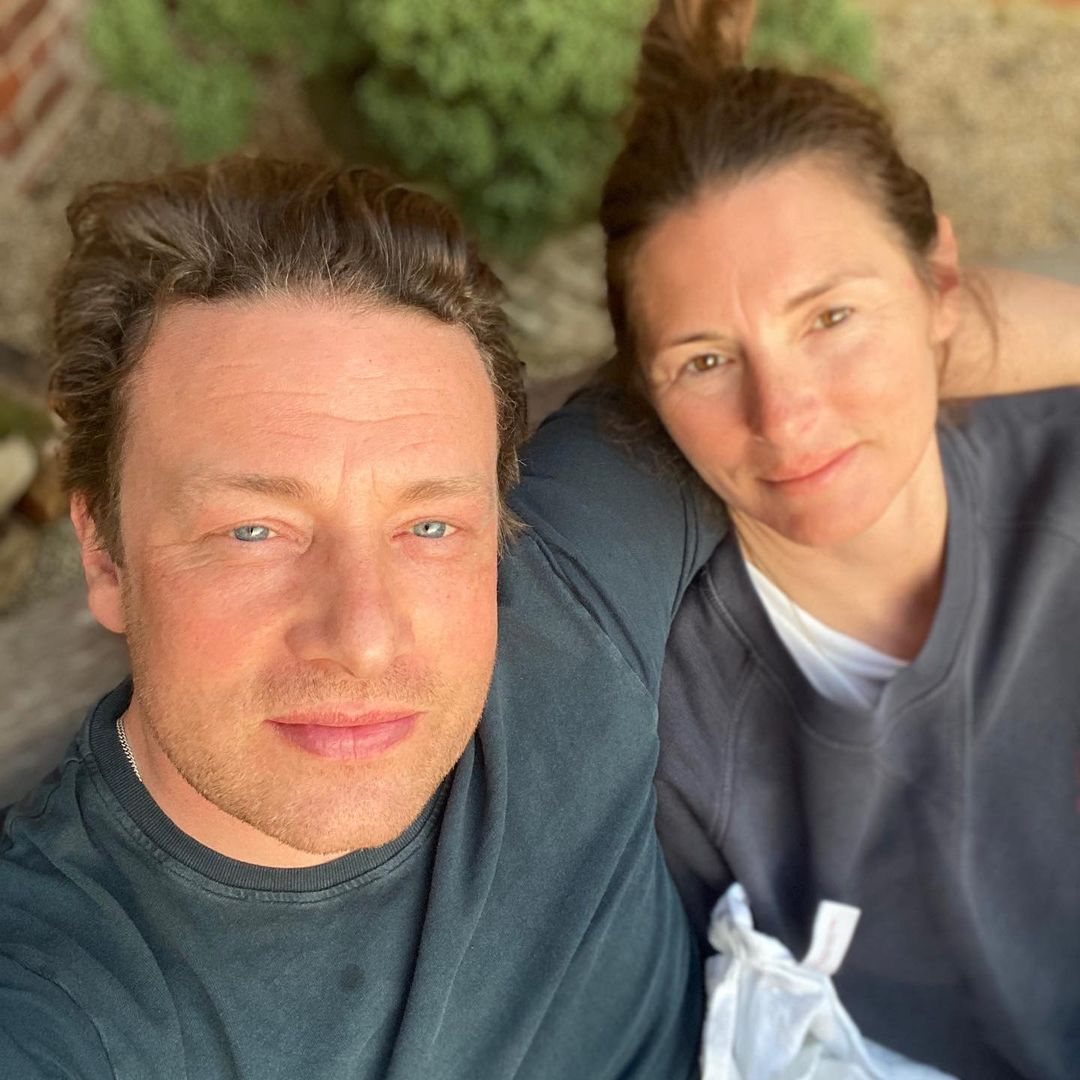 jamie oliver, alaturi de sotia lui