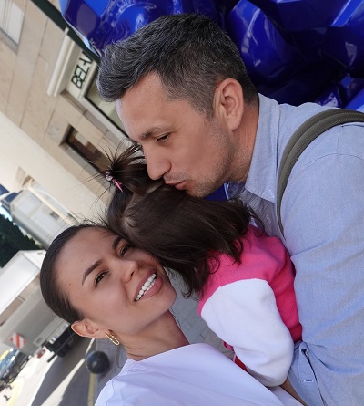 Denisa Filcea si Flick fericiti cu fetita lor, Eva