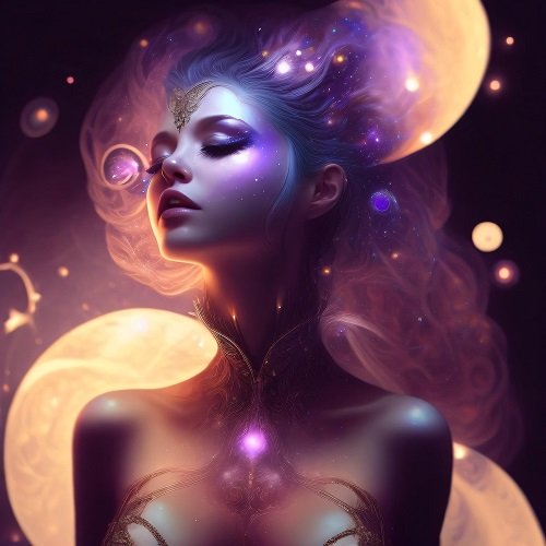 ilustratie generata AI, zeita visatoare