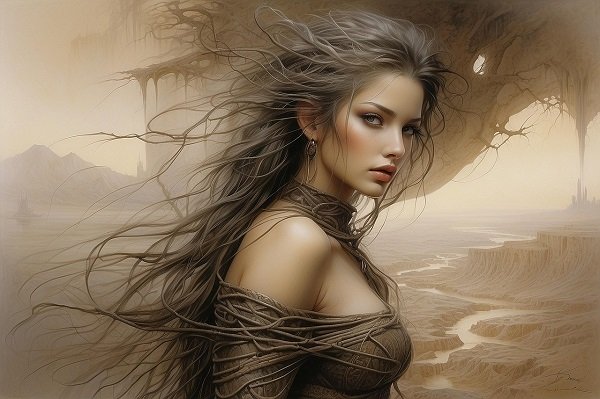ilustratie generata AI, femeie frumoasa, cu atitudine indrazneata