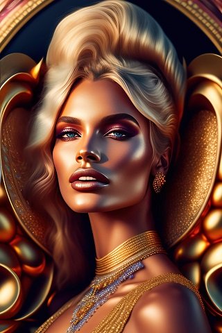 ilustratie generata AI, femeie frumoasa, blondă, model