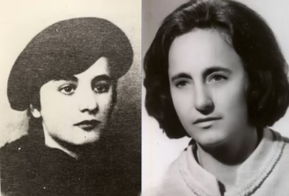capturi video YouTube, fotografii alb-negru, portret Elena Ceausescu cu bereta pe cap si Elena Ceausescu ganditoare, imbracata cu o rochie sau cu o bluza cu guler mic, de culoare deschisa
