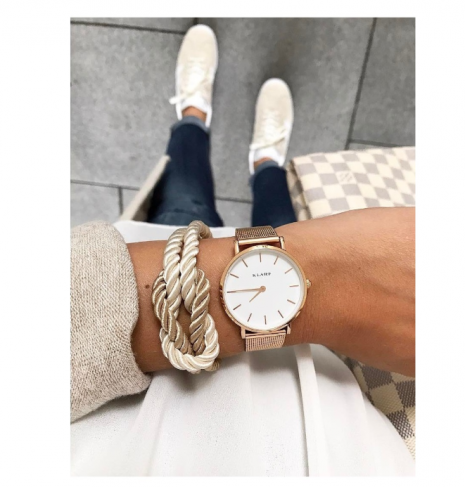 White & Rose Gold Klarf