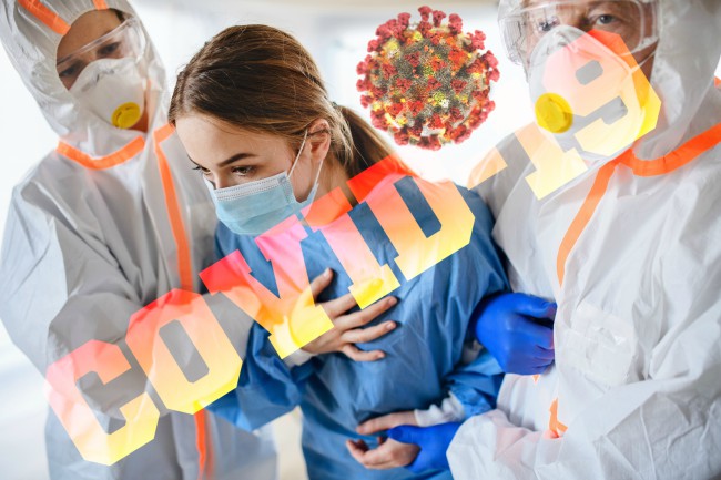 Pacienta care sufera de coronavirus are hipoxie