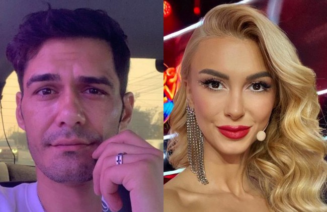 Colaj facut din 2 selfie-uri cu George Burcea si Andreea Balan