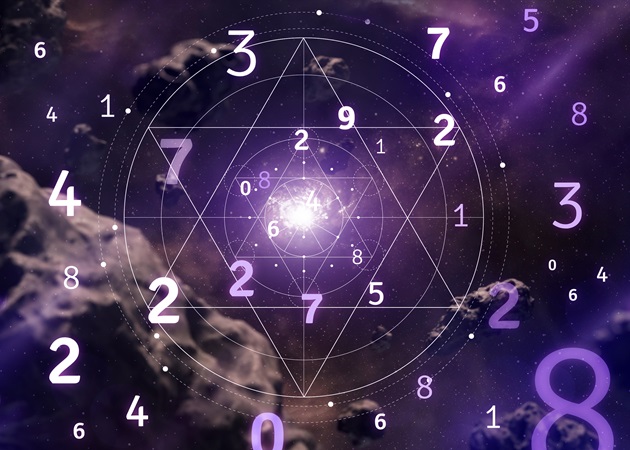 Numere într-un univers cosmic pe diagrame