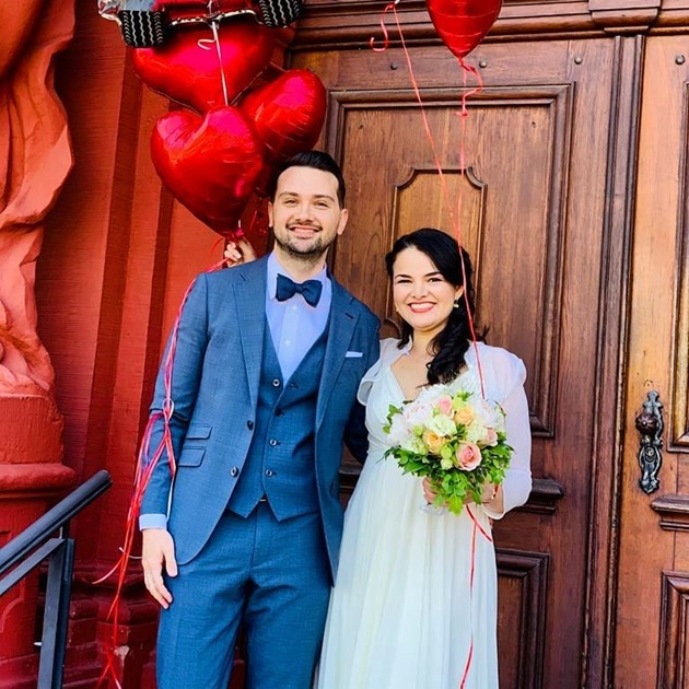 Ciprian Popa și Paola Andrea Rojas Narvaez la nunta lor