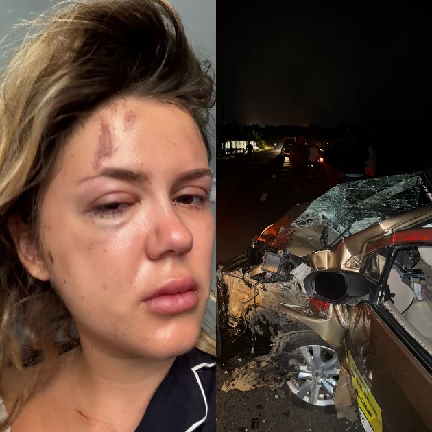 colaj foto cu emily burghelea rănită și masina accidentată in care se afla 
