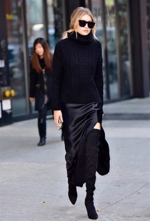 gigi hadid all black