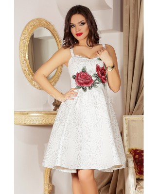 rochie din brocard Dorra