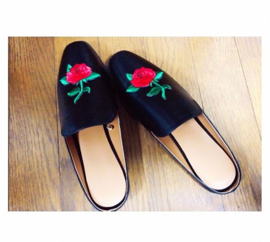 papuci marocani cu trandafir