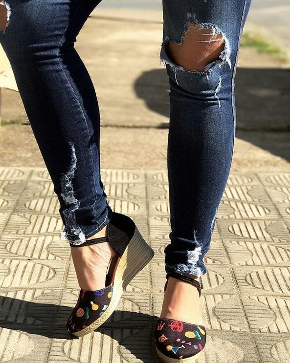 espadrile cu jeans prea lungi