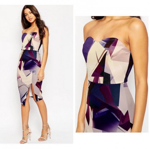 rochie cu print geometric