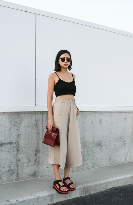 culottes si crop top