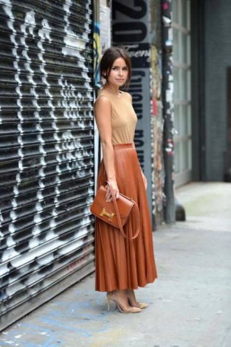 fusta lunga terracotta Miroslava Duma