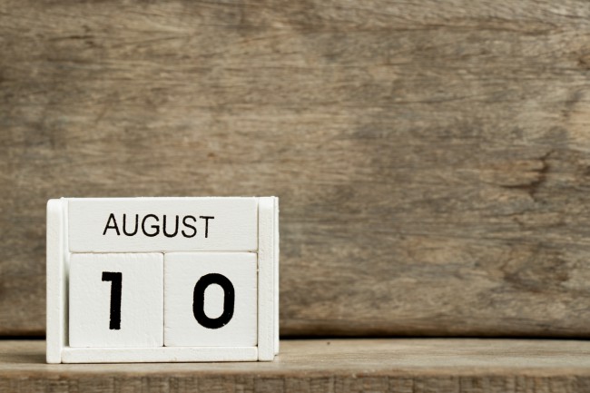 10 august calendar