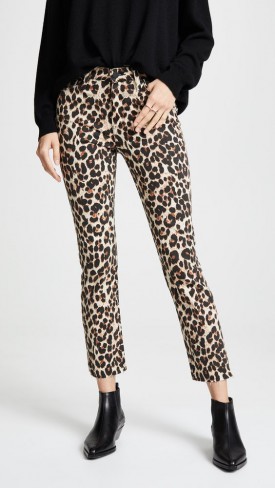 blugi drepți animal print