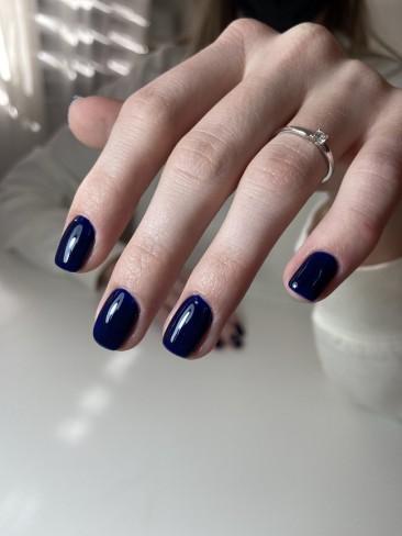 manichiura bleumarin de Craciun