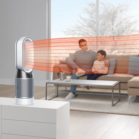 flux de aer la Purificatorul de aer Dyson Pure Hot + Cool