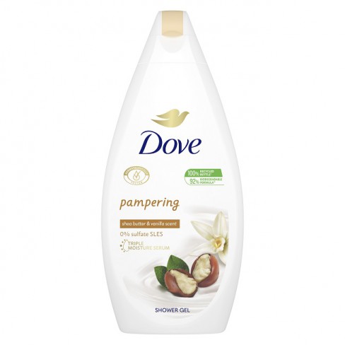 Gelul de duș Dove Pampering cu Unt de Shea și Vanilie 