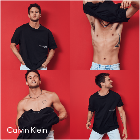 galerie de imagini cu barbat imbracat in blugi calvin klein