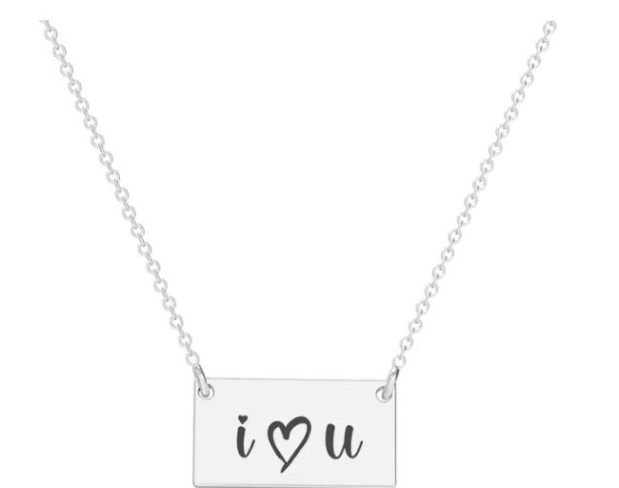  lănțișor din argint 925? Cu mesajul I love you,