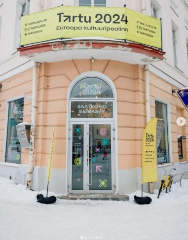 imagine cu o casuta pitoteasca din capitala europeana tartu din estonia