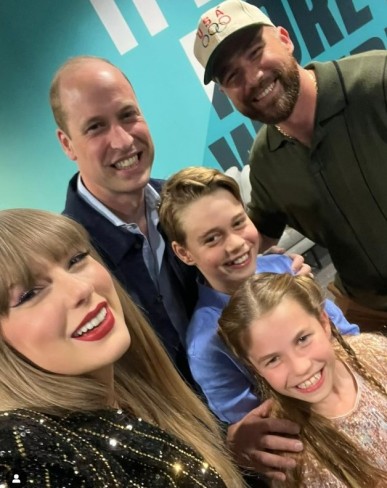 selfie facut de taylor swift impreuna cu printul william si copiii sai