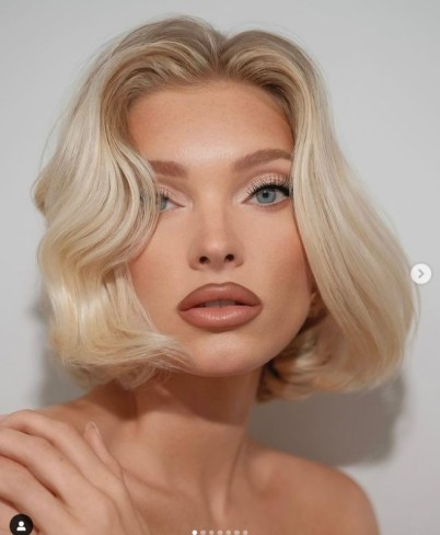elsa hosk cu bob blond scandinav machiata glam