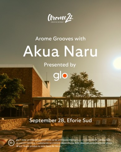 poster pentru evenimentul arome 22 sustinut de glo