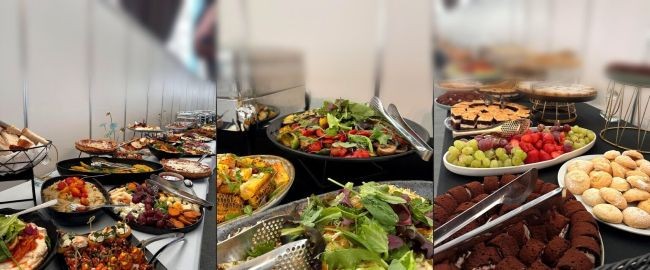 colaj cu mancare servita la catering de bucate pe roate la targul atbs