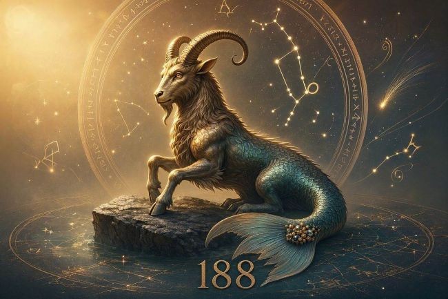 capricorn aflat pe o stanca cu numarul 188 si cerc numerologic