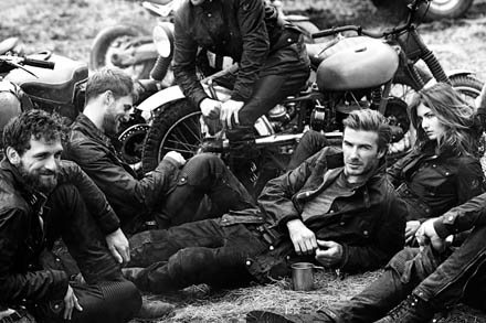   Andreea Diaconu si David Beckham pentru Belstaff