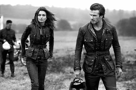  Andreea Diaconu si David Beckham pentru Belstaff