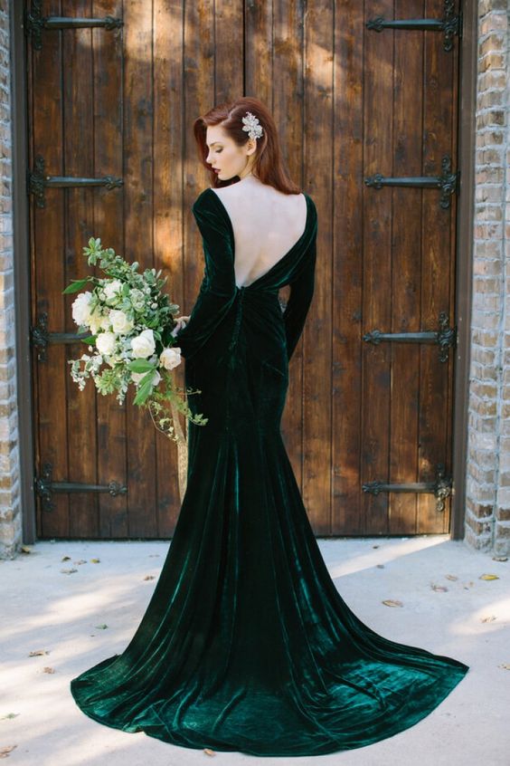 rochie de mireasa verde