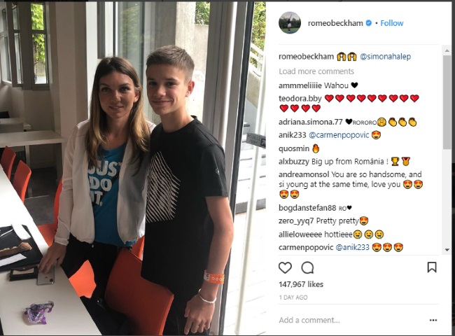 simona halep si romeo beckham