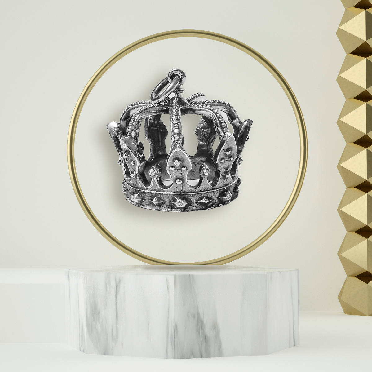  Pandantiv din argint coroana de oțel 