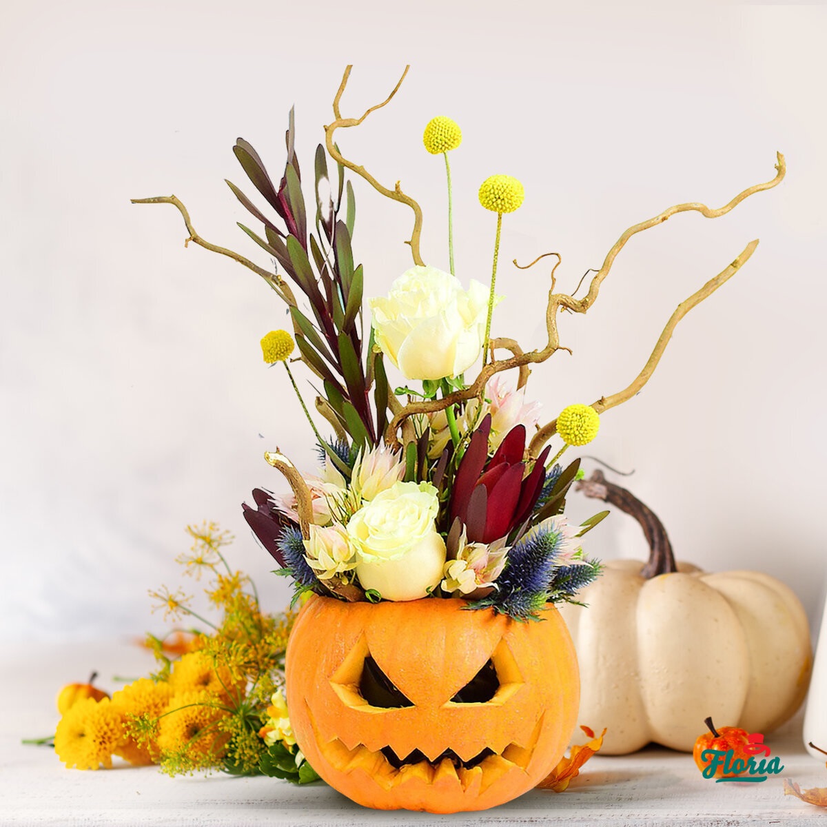 aranajament floral de Halloween