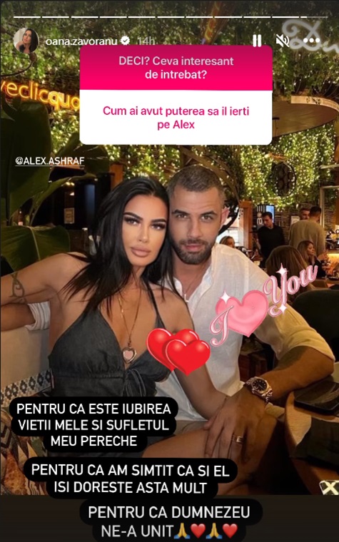 Oana Zavoranu și sotul ei