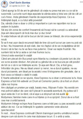 mesaj sorin bontea