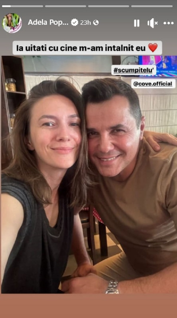 adela popescu se imbratiseaza cu gabriel coveseanu intr-o postare