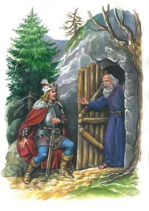 pictura stefan cel mare la chilia lui daniil sihastrul