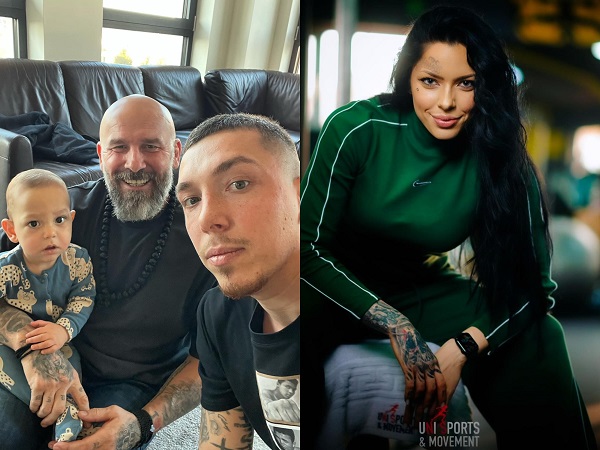 colaj foto catalin zmarandescu cu fiul si nepotul si fiica lui din prima casnicie