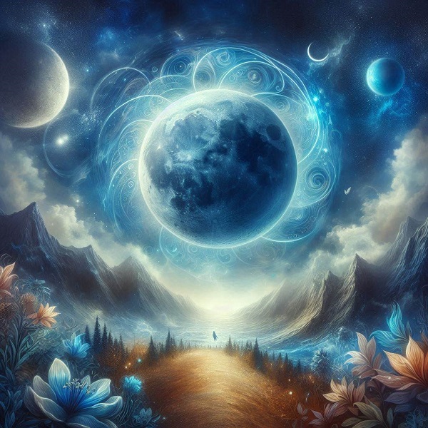 imagine fantasy cu o luna plina