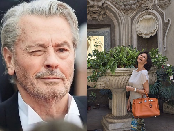 colaj foto ramona badescu razand si alain delon face cu ochiul