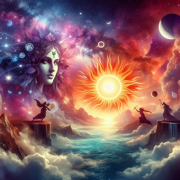 imagine abstracta cu soare in zodia fecioar