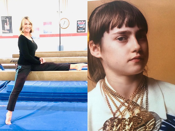 colaj foto nadia comaneci in copilarie cu medalii la gat si la maturitate