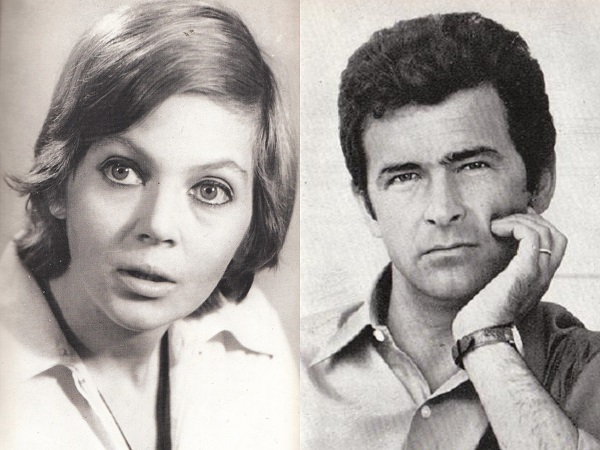 colaj foto cu doua poze vechi ale actorilor anca pandrea si iurie darie